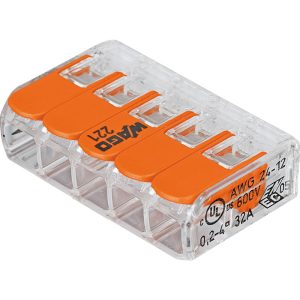 Born Wago 221 Connecteurs à levier compacts 5 voies 0,14 à 4 mm²